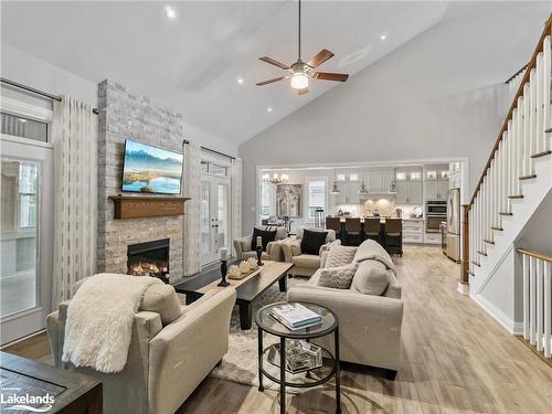 39 Clearbrook Trail, Bracebridge, ON - Indoor Photo Showing Living Room With Fireplace