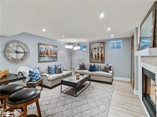 39 Clearbrook Trail, Bracebridge, ON - Indoor Photo Showing Living Room With Fireplace