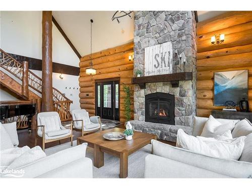 44 Trails End, Collingwood, ON - Indoor Photo Showing Living Room With Fireplace