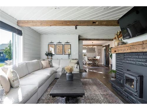 469018 Grey 31 Road, Feversham, ON - Indoor Photo Showing Living Room With Fireplace