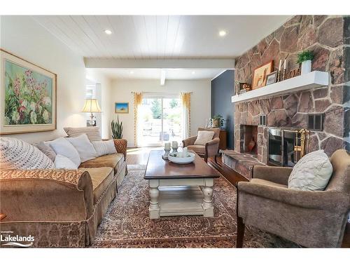 62 Lockhart Road, Collingwood, ON - Indoor Photo Showing Living Room With Fireplace