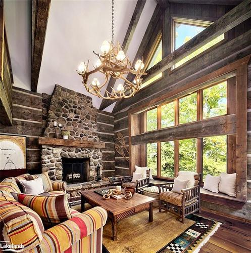 155 Aspen Way, The Blue Mountains, ON - Indoor Photo Showing Living Room With Fireplace