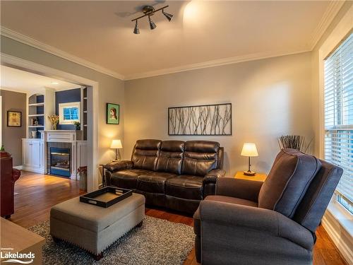 26 Coates Avenue, Bracebridge, ON - Indoor Photo Showing Living Room With Fireplace