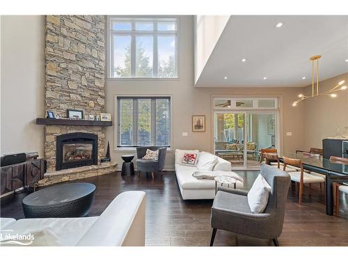 1-1 Donald Drive, Port Carling, ON - Indoor Photo Showing Living Room With Fireplace