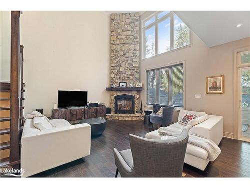 1-1 Donald Drive, Port Carling, ON - Indoor Photo Showing Living Room With Fireplace