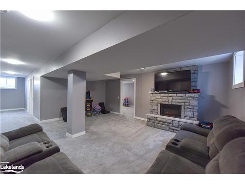 3132 Goldstein Road, Washago, ON - Indoor Photo Showing Other Room With Fireplace