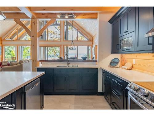 1316 True North Road, Haliburton, ON - Indoor Photo Showing Kitchen With Double Sink