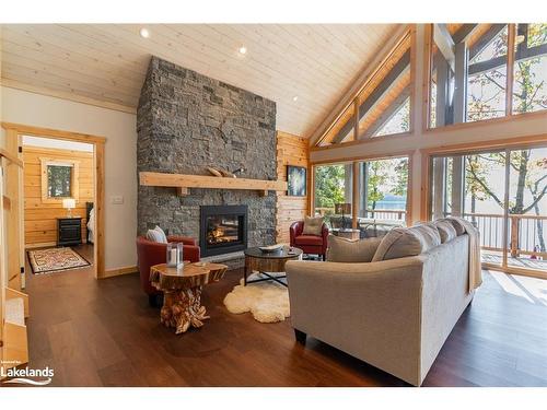 1316 True North Road, Haliburton, ON - Indoor Photo Showing Living Room With Fireplace