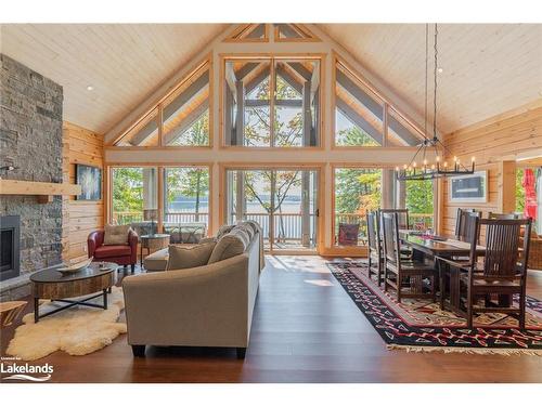 1316 True North Road, Haliburton, ON - Indoor Photo Showing Living Room With Fireplace