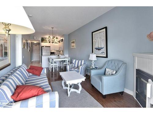 202-34 Bayfield Street, Meaford, ON - Indoor Photo Showing Living Room With Fireplace