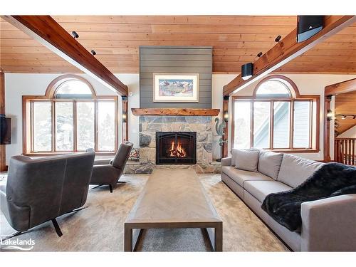 164 Wensley Drive, Clarksburg, ON - Indoor Photo Showing Living Room With Fireplace