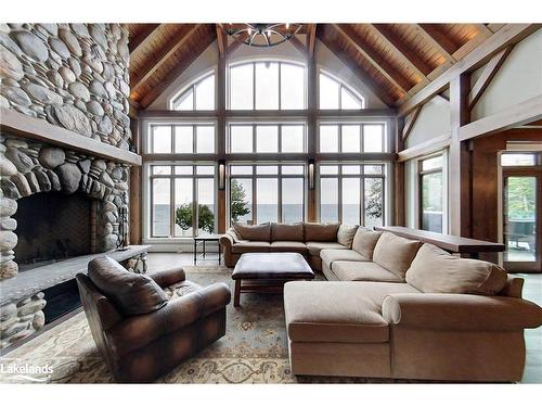 148 Georgian Beach Lane, Meaford, ON - Indoor Photo Showing Living Room With Fireplace