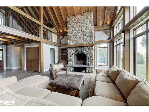 148 Georgian Beach Lane, Meaford, ON - Indoor Photo Showing Living Room With Fireplace