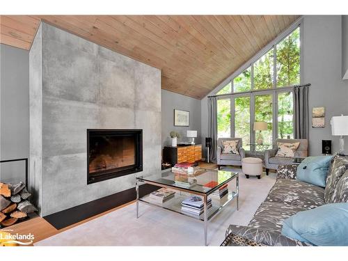 11 Woodview Drive, Clearview, ON - Indoor Photo Showing Living Room With Fireplace