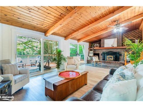 1345 Sinclair Trail, Dorset, ON - Indoor Photo Showing Living Room With Fireplace