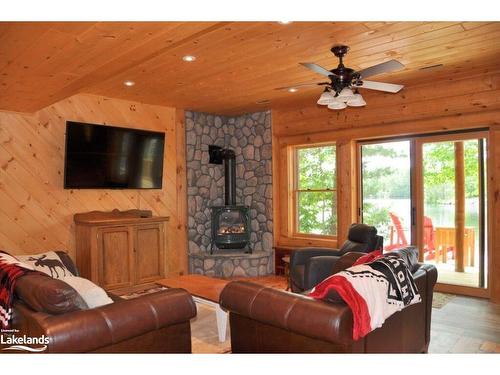 332 Kings Farm Road, Port Severn, ON - Indoor Photo Showing Living Room With Fireplace