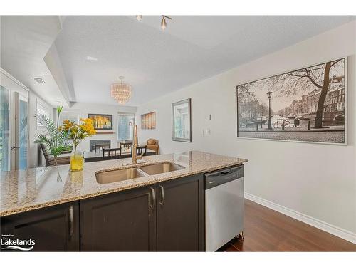 201-4 Brandy Lane Drive, Collingwood, ON - Indoor Photo Showing Kitchen With Double Sink