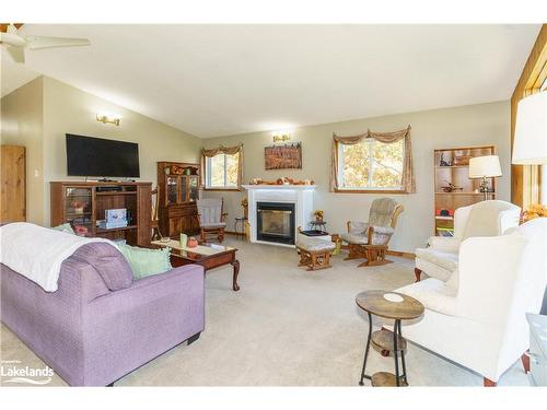 1394 Reay Road, Gravenhurst, ON - Indoor Photo Showing Living Room With Fireplace