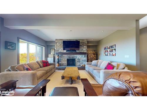 589370 Grey 19 Road, The Blue Mountains, ON - Indoor Photo Showing Living Room With Fireplace