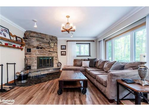 9 Bourgeois Court, Tiny, ON - Indoor Photo Showing Living Room With Fireplace