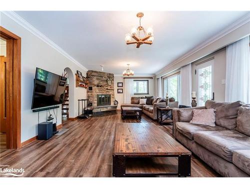 9 Bourgeois Court, Tiny, ON - Indoor Photo Showing Living Room With Fireplace