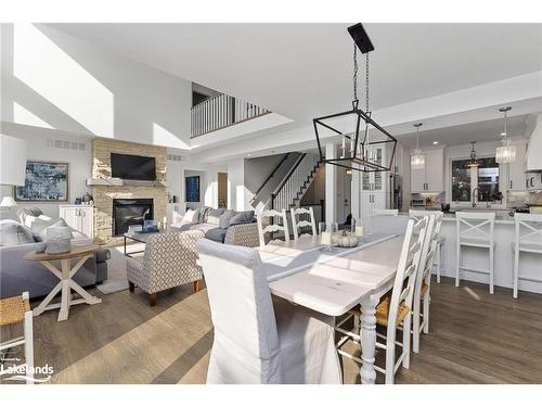 22-1094 Mortimers Point Road, Port Carling, ON - Indoor Photo Showing Dining Room With Fireplace