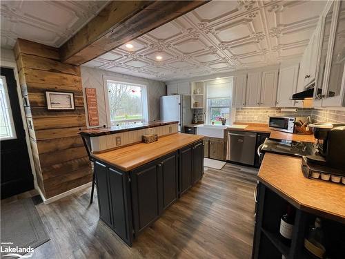 2066 Irish Line, Coldwater, ON - Indoor Photo Showing Kitchen With Double Sink