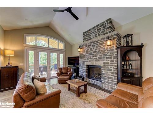 833 Eastdale Drive, Wasaga Beach, ON - Indoor Photo Showing Living Room With Fireplace