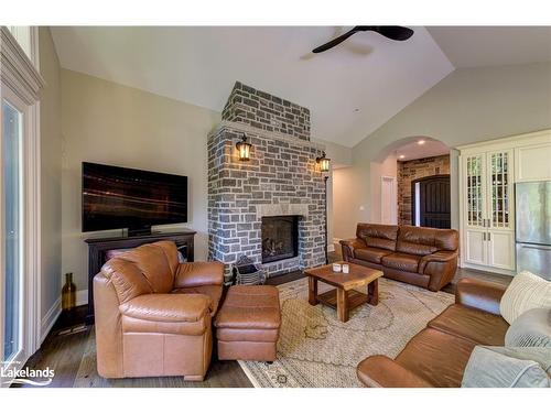 833 Eastdale Drive, Wasaga Beach, ON - Indoor Photo Showing Living Room With Fireplace