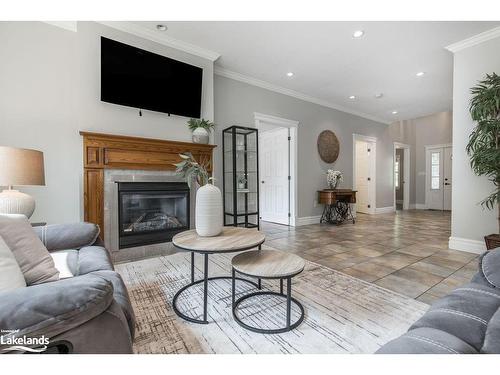 75 Edward Street E, Creemore, ON - Indoor Photo Showing Living Room With Fireplace