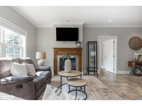 75 Edward Street E, Creemore, ON - Indoor Photo Showing Living Room With Fireplace