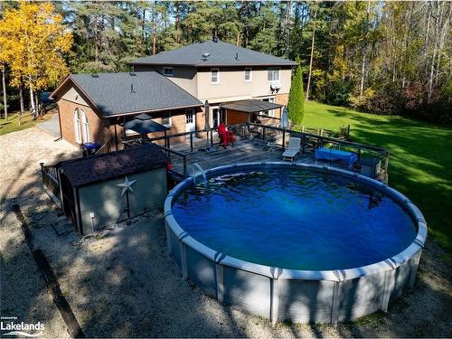 7253 36/37 Nottawasaga Sideroad Sideroad, Clearview, ON - Outdoor With Above Ground Pool With Deck Patio Veranda With Exterior