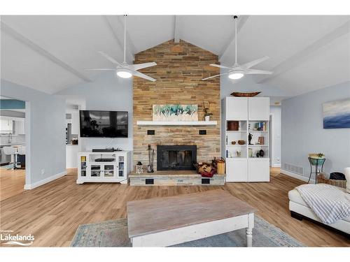 3772 Harry'S Lane, Ramara, ON - Indoor Photo Showing Living Room With Fireplace