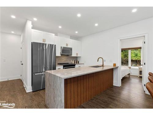 201-11C Salt Dock Road, Parry Sound, ON - Indoor Photo Showing Kitchen With Stainless Steel Kitchen With Upgraded Kitchen