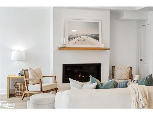 201-19B West Street N, Fenelon Falls, ON - Indoor Photo Showing Living Room With Fireplace