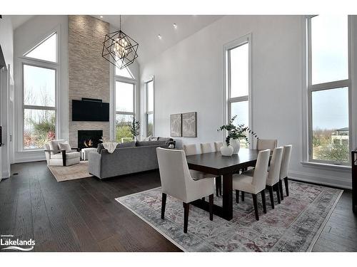 122 Maryward Crescent, The Blue Mountains, ON - Indoor Photo Showing Dining Room With Fireplace