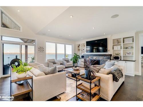 6 Sunset Court, Port Mcnicoll, ON - Indoor Photo Showing Living Room With Fireplace