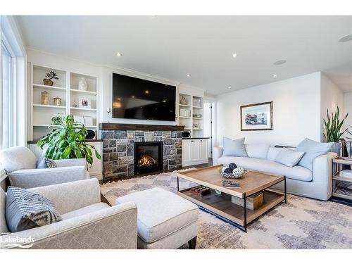 6 Sunset Court, Port Mcnicoll, ON - Indoor Photo Showing Living Room With Fireplace