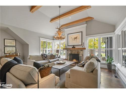 234520 Concession 2 Wgr Road, Durham, ON - Indoor Photo Showing Living Room With Fireplace