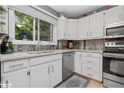 99 Bayview Drive, Carling, ON - Indoor Photo Showing Kitchen With Double Sink