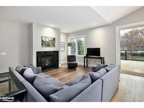 49 Alice Street E, Thornbury, ON - Indoor Photo Showing Living Room With Fireplace