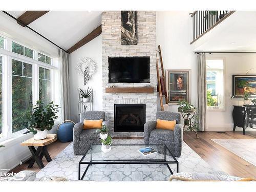 110 Landry Lane, Thornbury, ON - Indoor Photo Showing Living Room With Fireplace