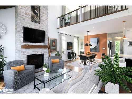 110 Landry Lane, Thornbury, ON - Indoor Photo Showing Living Room With Fireplace