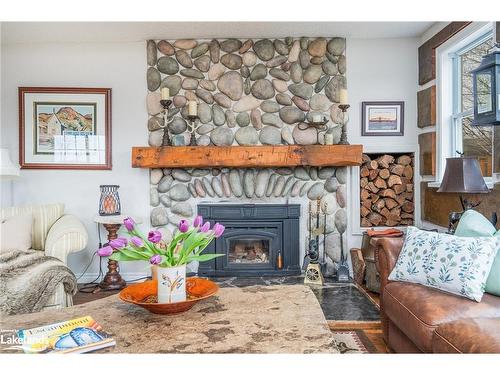 635017 Pretty River Road, The Blue Mountains, ON - Indoor Photo Showing Living Room With Fireplace