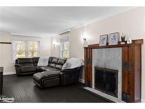 49 North Street E, Orillia, ON - Indoor Photo Showing Living Room With Fireplace