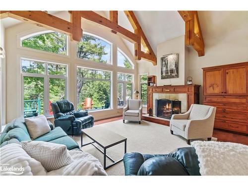 1 & 2-1230 Miriam Drive, Bracebridge, ON - Indoor Photo Showing Living Room With Fireplace