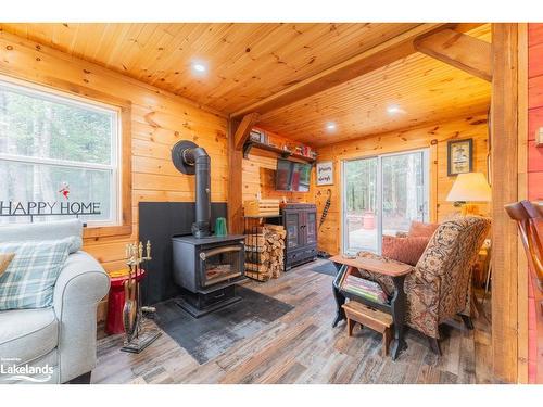 15-16-93 Rye Road, South River, ON - Indoor Photo Showing Living Room With Fireplace