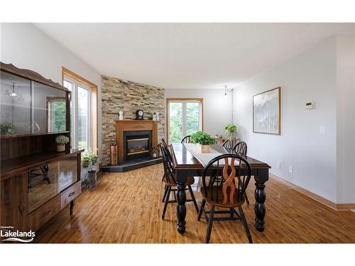 254304 9Th Line, Amaranth, ON - Indoor Photo Showing Dining Room With Fireplace