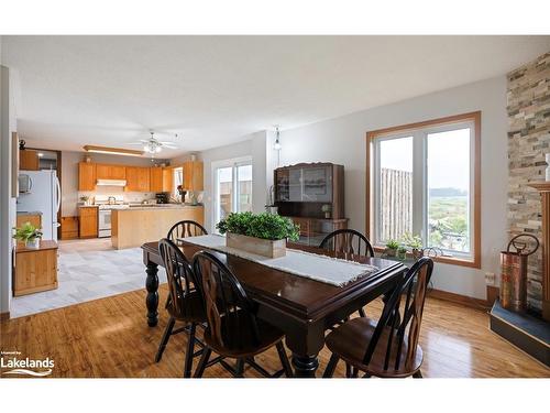 254304 9Th Line, Amaranth, ON - Indoor Photo Showing Dining Room With Fireplace