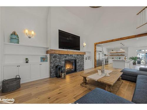 395 Eastdale Drive, Wasaga Beach, ON - Indoor Photo Showing Living Room With Fireplace